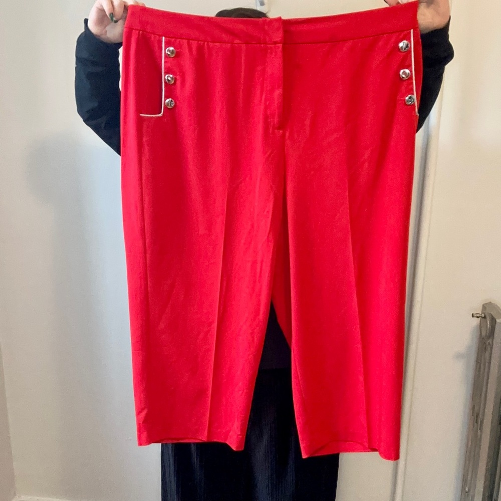 Eloquii red sailor pants